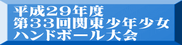 平成29年度 第33回関東少年少女 ハンドボール大会