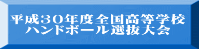  平成30年度全国高等学校 　 ハンドボール選抜大会
